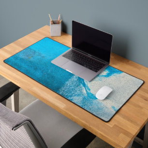 Abstract Turquoise Pattern Desk Mat