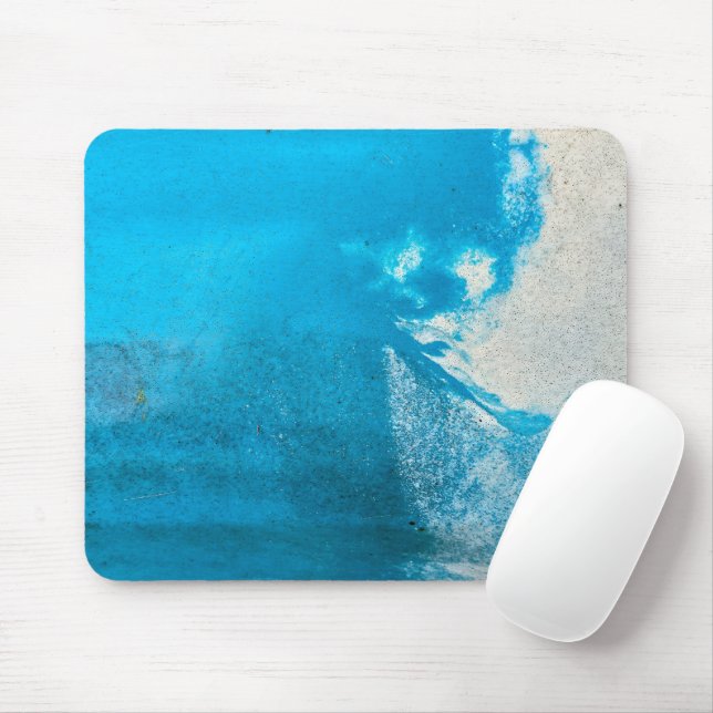 Abstract Turquoise Pattern Mouse Mat (With Mouse)