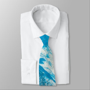 Abstract Turquoise Pattern Tie