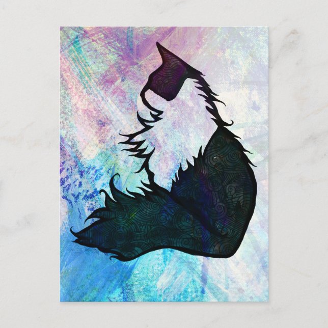 Abstract Tuxedo Cat                                Postcard (Front)
