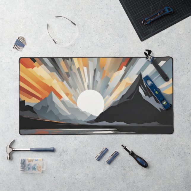 Abstract Twilight Desk Mat (Workstation)
