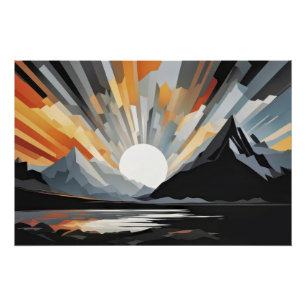 Abstract Twilight Poster