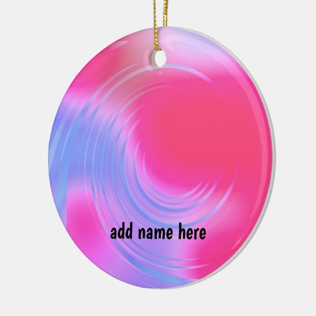 Abstract Twirl Design Ceramic Tree Decoration (Left)