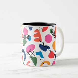 Abstract Two-Tone Coffee Mug