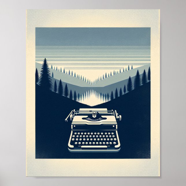 Abstract Typewriter Art Poster (Front)