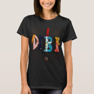 Abstract Typography Art Colourful & Dynamic T-Shirt