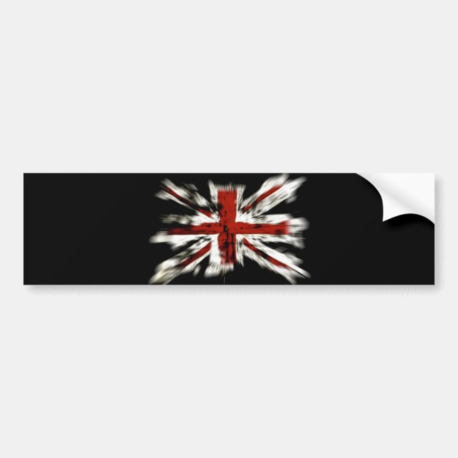 Abstract UK Flag Bumper Sticker (Front)