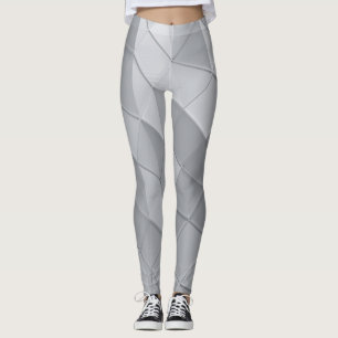 Abstract uneven geometric optical illusion leggings