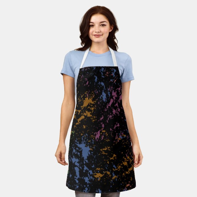 Abstract Uneven Pattern Apron (Worn)