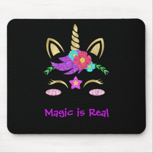 Abstract Unicorn Magic Rainbow Colors Personalize Mouse Mat