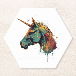 Abstract Unicorn Paper Coaster