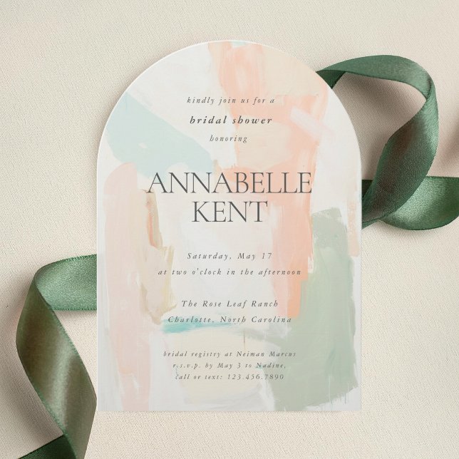 Abstract Unique Pastel Spring Summer Bridal Shower Invitation (Creator Uploaded)