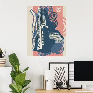 Abstract Urban Background Poster