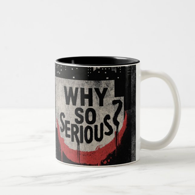 Abstract Urban Grin Art Two-Tone Coffee Mug (Right)