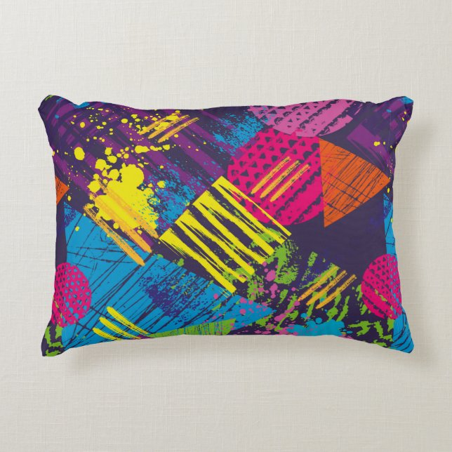 Abstract urban seamless pattern with grunge elemen decorative cushion (Front)