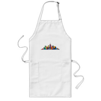 Abstract Urban Skyline Vector Long Apron