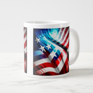 Abstract USA Flag Jumbo Mug 