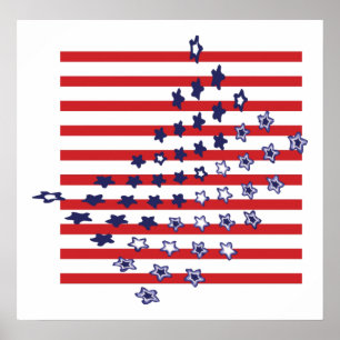 Abstract USA Flag Posters and Prints