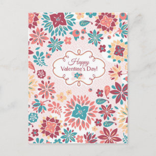 Abstract Valentine's Day Floral Card