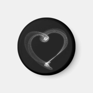 Abstract Valentine's Day Heart Magnet