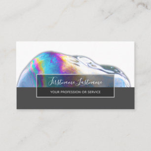 Abstract vanishing colourful bubbles rainbow colou business card