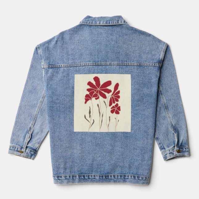 "Abstract Vector Vogue Tee"  Denim Jacket (Back)