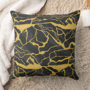 abstract veined stone cushion