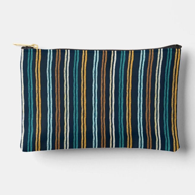 Abstract Vertical Lines pattern Accessory Pouch (Front)