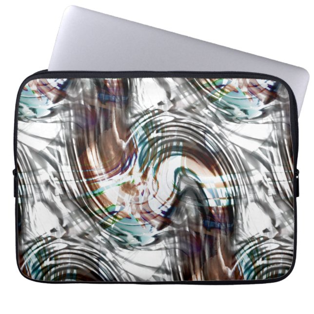 Abstract very strange stained or striped typhoon   laptop sleeve (Front)