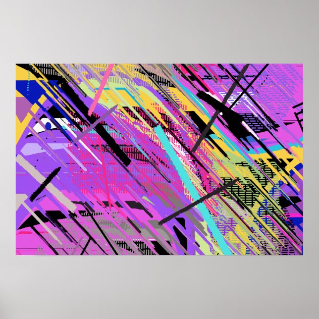 Abstract Vibrant 80s Poster (Front)
