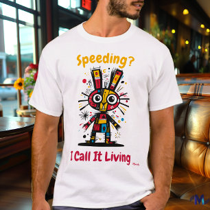 Abstract Vibrant Bunny Graphic T-Shirt