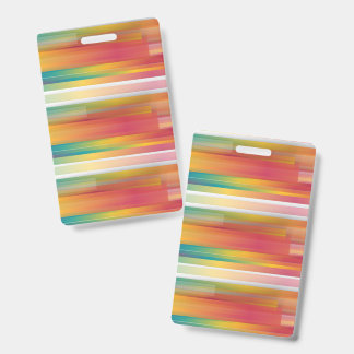 Abstract Vibrant Colourful Lines ID Badge