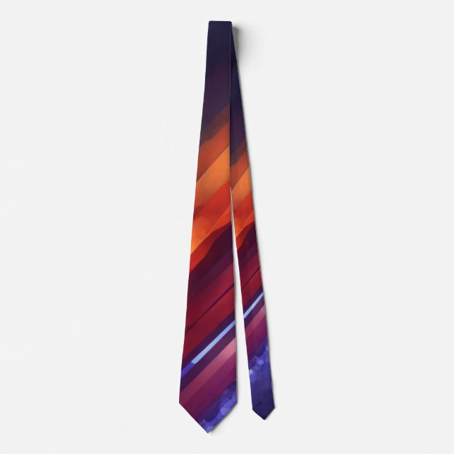 Abstract Vibrant Design, Premium Synthetic Tie (Front)