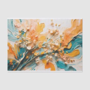 Abstract Vibrant Springtime Wildflowers Tissue Paper