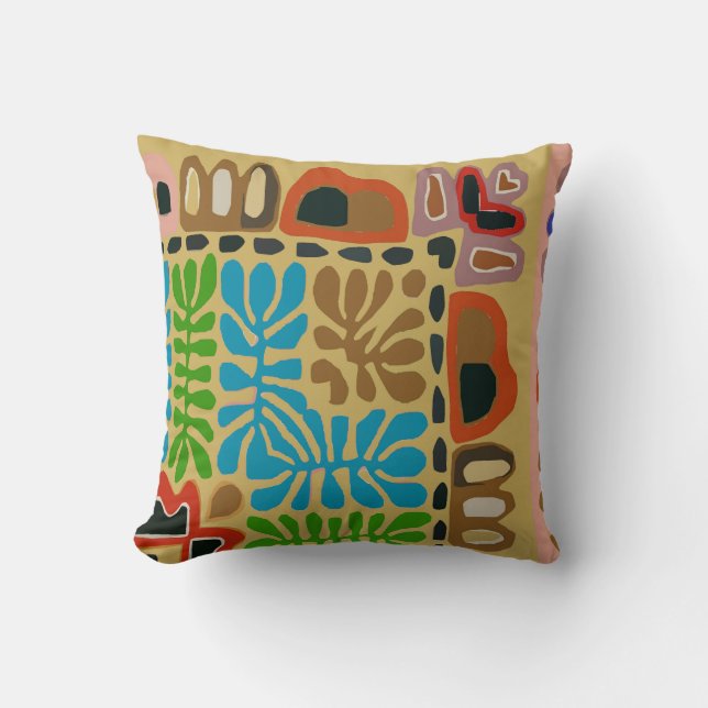 Abstract Village, South American Cushion (Front)