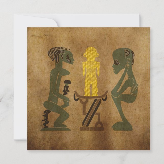 Abstract vintage African tribal scene (Front)