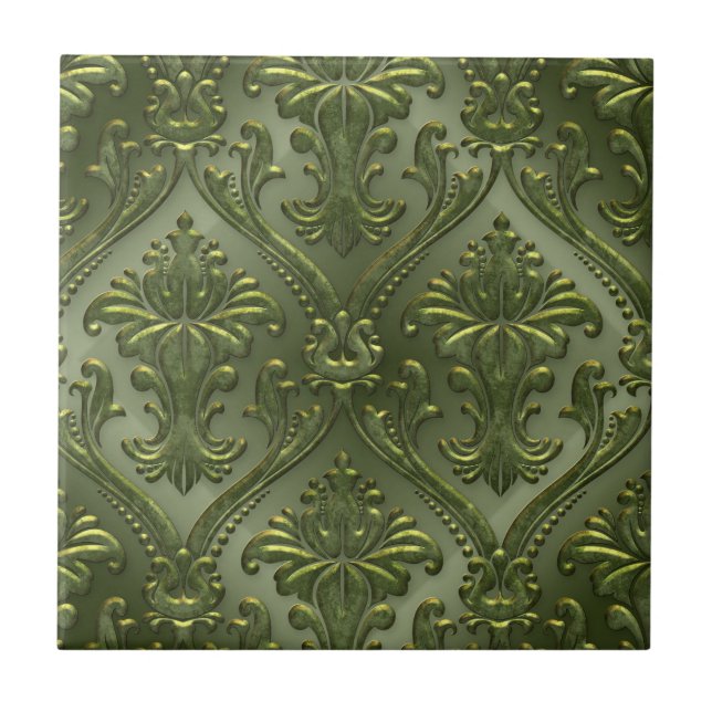 Abstract Vintage Aluminium Pattern Tile (Front)