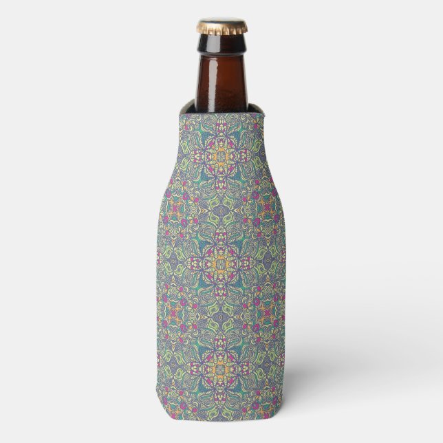 Abstract vintage background bottle cooler (Bottle Front)