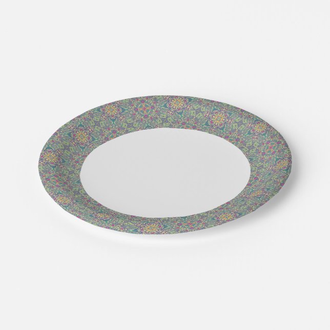 Abstract vintage background paper plate (Angled)