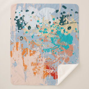 Abstract vintage background with multi-colored pai sherpa blanket