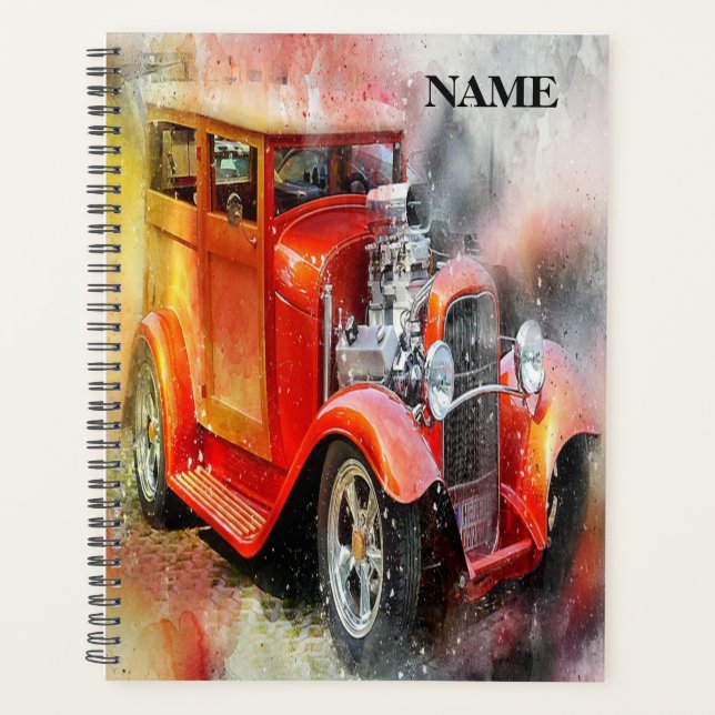 Abstract Vintage Car Planner (Front)