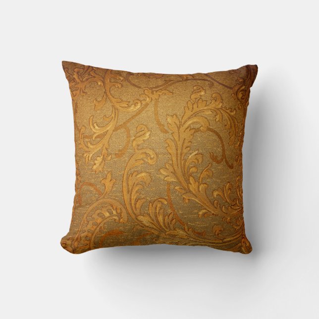 Abstract vintage floral ornament pattern cushion (Front)