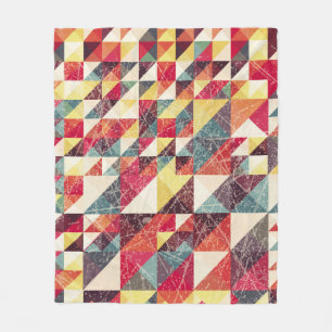 Abstract, vintage geometric backgroundpattern,colo fleece blanket