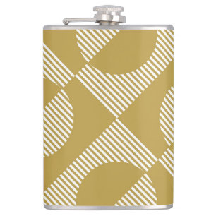 Abstract Vintage Geometric Seamless Hip Flask