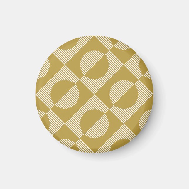 Abstract Vintage Geometric Seamless Magnet (Front)