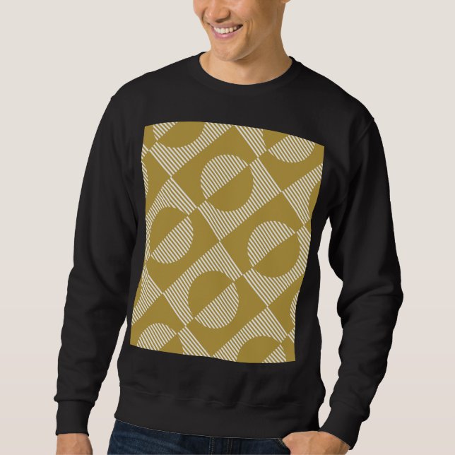 Abstract Vintage Geometric Seamless Sweatshirt (Front)