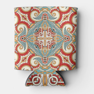 Abstract Vintage Graphical Repeat Wallpaper Can Cooler