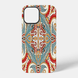 Abstract Vintage Graphical Repeat Wallpaper iPhone 12 Case