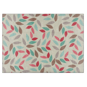 Abstract Vintage Inspired Leaves Pattern Cutting Board