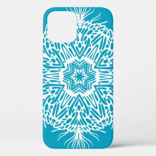 Abstract vintage pattern of creative snowflake. Is iPhone 12 Case